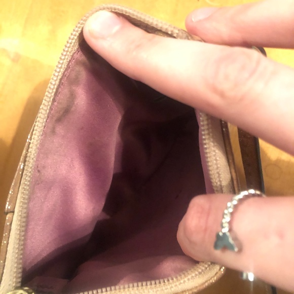 Sparkly Gold Leather Wristlet - Picture 3 of 3